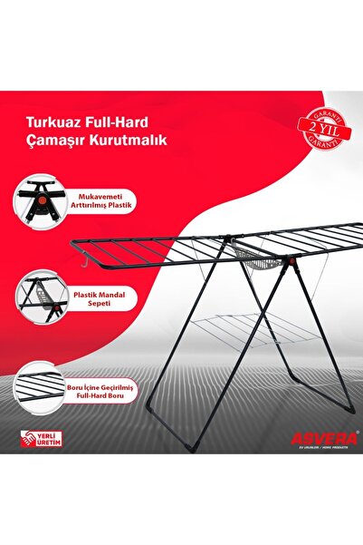 ASVERA TURKUAZ FULL-HARD ÇAMAŞIR KURUTMALIK