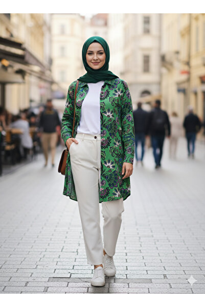 Sum RENKLİ DESENLİ RAHAT GÖMLEK