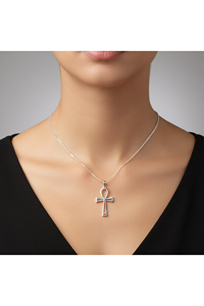 TabiTela 925 Ayar gümüş kolye Mısır Ankh Sembolü SM6718