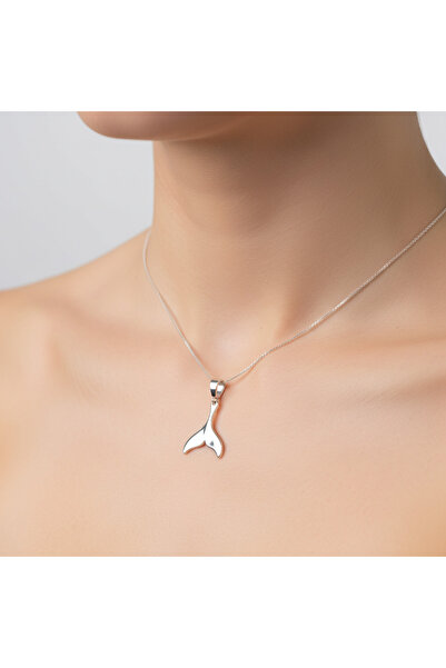 TabiTela 925 Ayar gümüş kolye balina kuyruğu SM8469