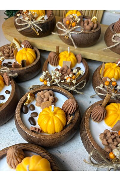 MANİFEST CANDLE Sonbahar Bahçesi El Yapımı Dekoratif Soya Mum