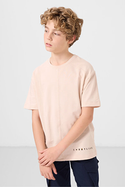 TOMMY LIFE Μπλουζάκι μπλουζάκι από μαλακό βαμβακερό μπλουζάκι Oversize Basic Boy - 11297