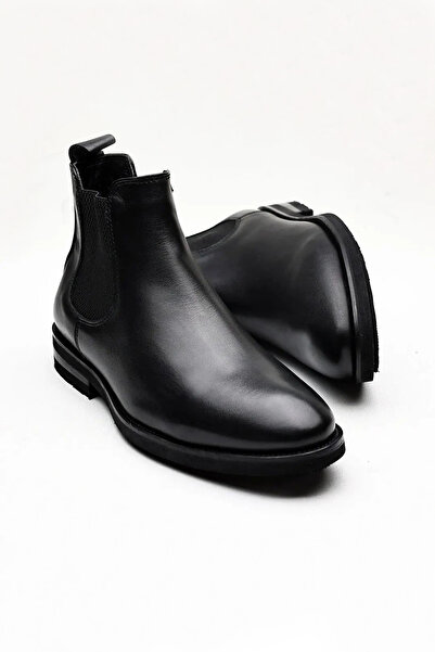 BENGAL Pánské boty ze 100% pravé kůže černé Chealse