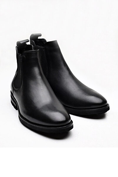 BENGAL Pánské boty ze 100% pravé kůže černé Chealse