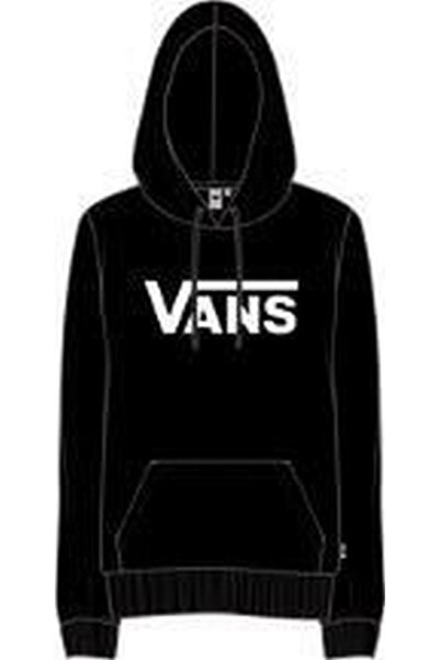 Vans Wm Drop V Logo Hoodie-B Women's Sweat Shirt Vn0A5Hnpblk1 Black-Xs