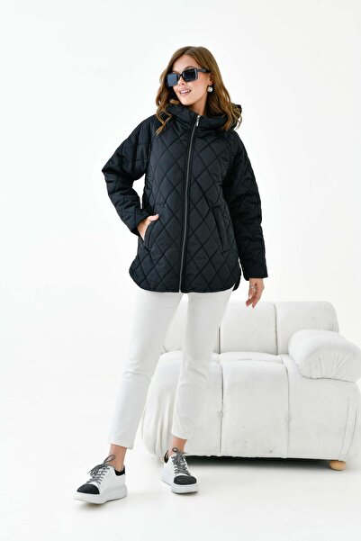 FTZ WOMEN Palton matlasat de damă negru 30966