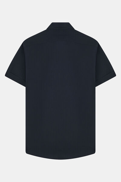 W Collection LACİVERT KISA KOLLU GÖMLEK