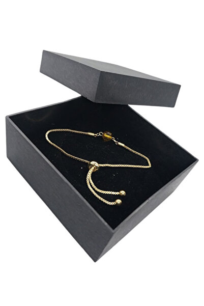 oftenadmire سوار مرصع بالكركم، سوار ذهبي اللون قابل للتعديل حسب المقاس، مع علبة هدايا