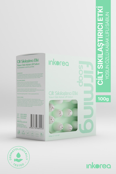 İnkorea Firming Soap Çatlak Karşıtı Cilt Sıkılaştırıcı Ve Yosun Özlü Kabak Lifli Sabun