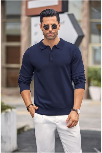 youknitwear you Maicon Polo Neck Men's Knitwear Sweater