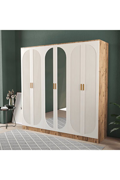 Genel Markalar SOHO 6 KAPAKLI EKO BAZALI GARDIROP - MDF KAPAK