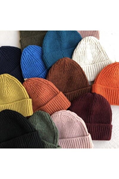 Hat Factory Beretă pliată tricotată albastru pastel