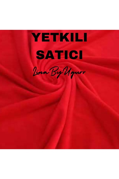 LinaByUgurr Red Universal Quality Non-Pilling Thick Fleece Fabric Width 180cm (1 Pcs=1 Meter)