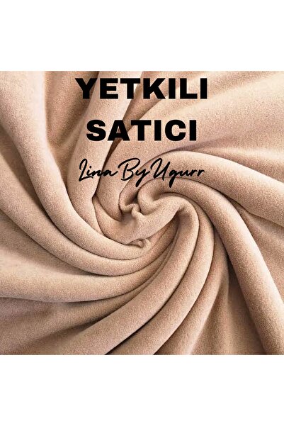LinaByUgurr Bej Universal Kaliteli Tüylenmez Kalın Polar Kumaş En 180cm (1 ADET=1 METRE)