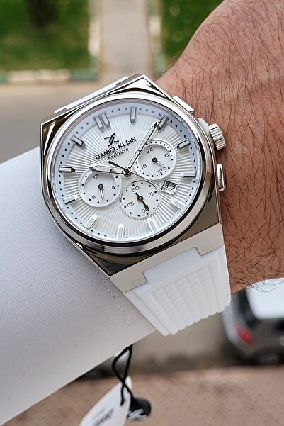 Daniel Klein Kasası Gümüş Kordonu Beyaz Renk 44 Mm Göstergeleri Aktif Erkek K...
