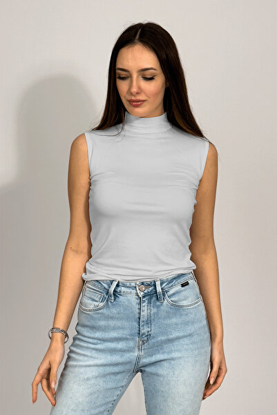 Betimoda Γυναικείο μηδενικό μανίκι μισό ζιβάγκο σώμα γκρι