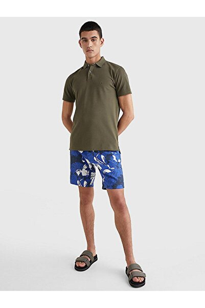 Tommy Hilfiger Tmavě khaki pánské polo tričko MW0MW17770RBN