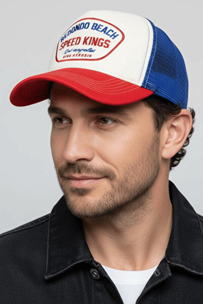 King Kerosin قبعة سائق الشاحنة الشبكية - قبعة مطرزة على شاطئ ريدوندو