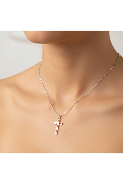 TabiTela 925 Ayar gümüş kolye haç SM398