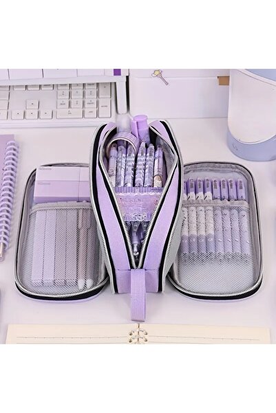 GlassySKY Multi-Section, Large Capacity Pencil Case Pen Holder Stationery for Primary School Middle School High School Students