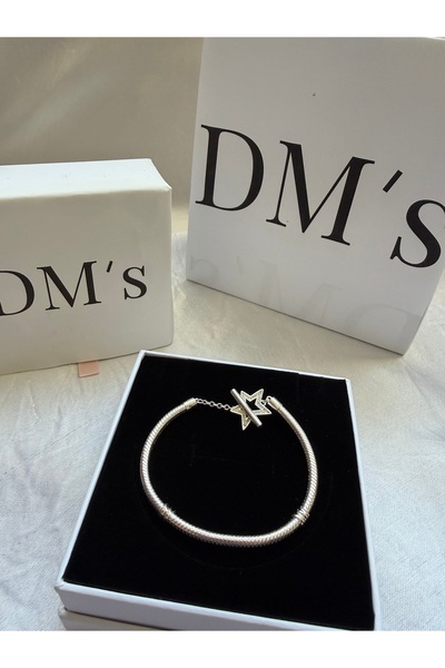 DM’s Silver Zincirli Yıldız Gümüş Bileklik