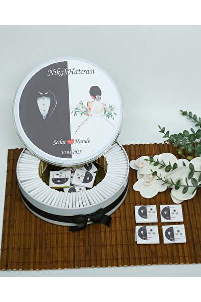 Genel Markalar 100 Adet Isme Özel Gelin Damat Nişan-nikah-düğün Hatırası Hedi...