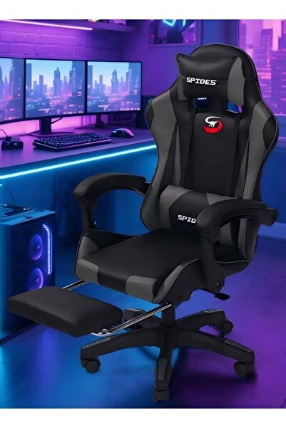 fun zone كرسي ألعاب مريح مع مسند للقدمين كرسي ألعاب كمبيوتر قابل لتعديل الارت...