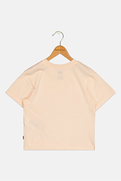 Levi's Toddlers Girl Short Sleeve Brand Logo T-Shirt, Peach
