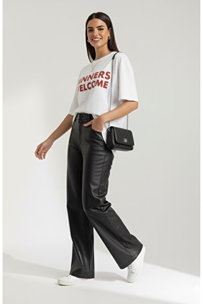 AS Anita Store Red Printed Oversized Basic T-Shirt