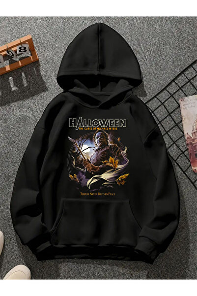 COMVİCHO Halloween Curse Printed Unisex Sweatshirt