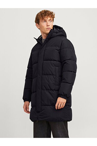 Jack & Jones Ανδρικό παλτό μαύρο 12256980 Jjebradley Long Puffer