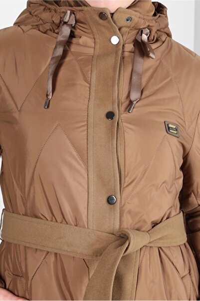 Alvina Hooded Belted Coat 90422