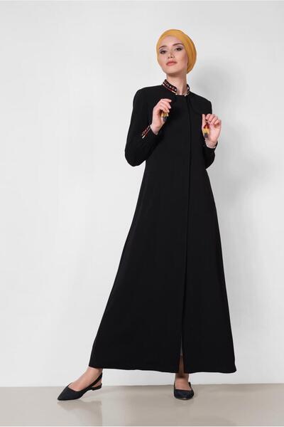 Alvina YAKASI VE MANŞETLERİ NAKIŞLI PARDESÜ 1451