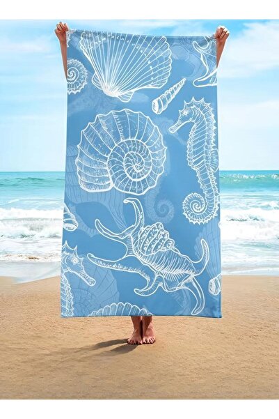 DOMEET Beach Towel, 150*70cm Microfiber Lightweight Thin Beach Towel for Adults Kids,Sand Free Quick Dry