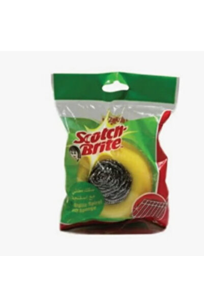 Scotch Brite 3M حلزوني معدني + إسفنجة (واقي أظافر)