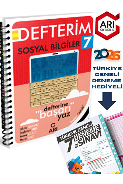 Arı Yayıncılık Arı Yayıncılık 7.sınıf Akıllı Sosyal Bilgiler Defteri