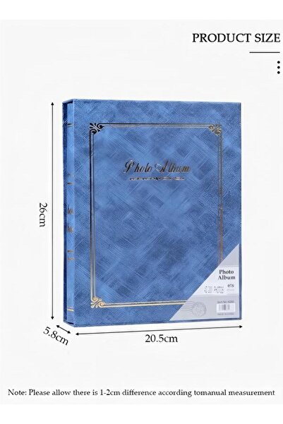 Generic 200-Pocket Foil Stamping Photo Album for 6-inch Photos (Blue)