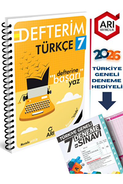 Arı Yayıncılık 7.Sınıf Türkçe Defteri