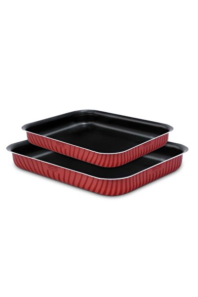 Newflon Rectangular Oven Tray Set 2 Pcs 25*31