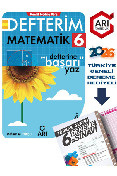 Arı Yayıncılık 6. Sınıf Matematik Akıllı Defteri