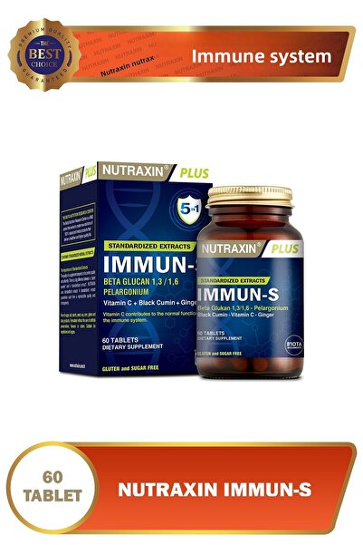 Nutraxin Immun-S Tablets – Immune Support with Beta Glucan, Vitamin C, Black ...