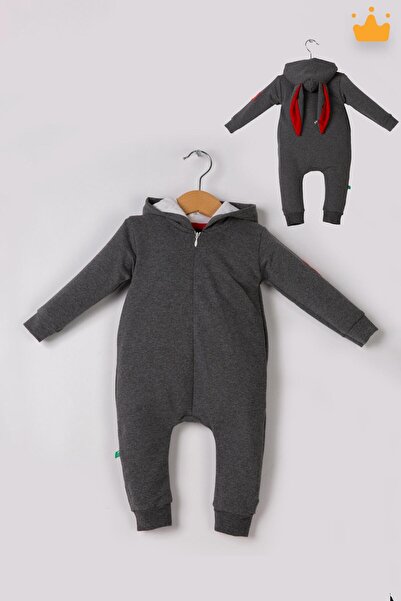 Babyhola Zippered Rabbit Eared Jumpsuit 5014