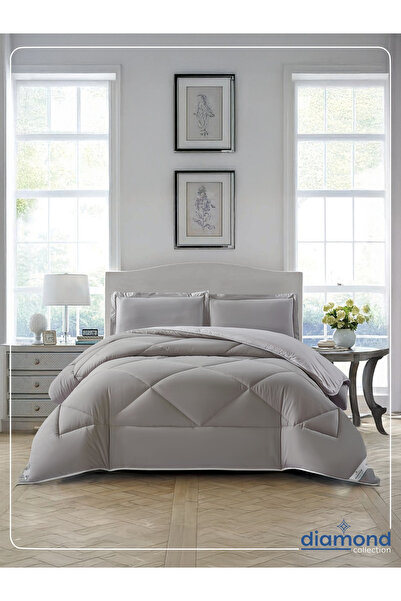 Donetella 3-Piece Comforter Set – King Size 260x240 cm, Microfiber, Solid Quilted 350 Gsm Filling