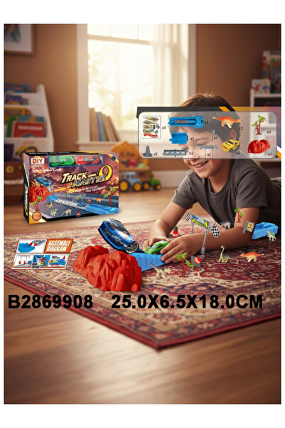 Family Center مجموعة سيارة Track Master 2 المعدنية مع الملحقات 10-2869908