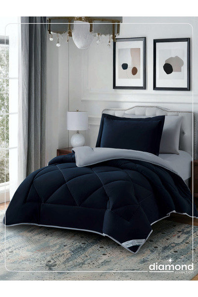 Donetella 4-piece Comforter Set – Single Size 170x230 Cm, Microfiber, Solid Quilted 350 Gsm Filling