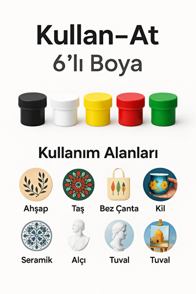 Tuvalia Akrilik Boya Seti 6lı