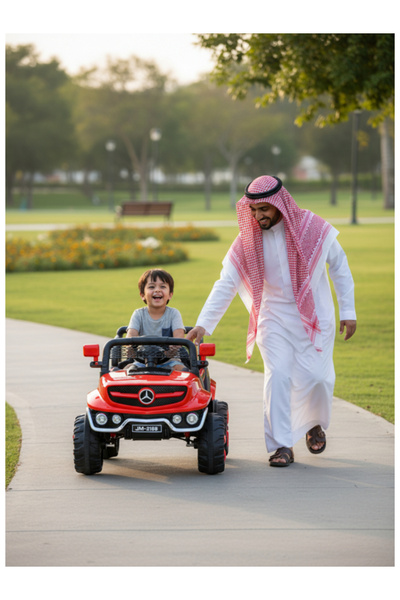 CAR سيارة كهربائية رباعية الدفع بمحركين وبطاريتين، RC 25-F576-RED
