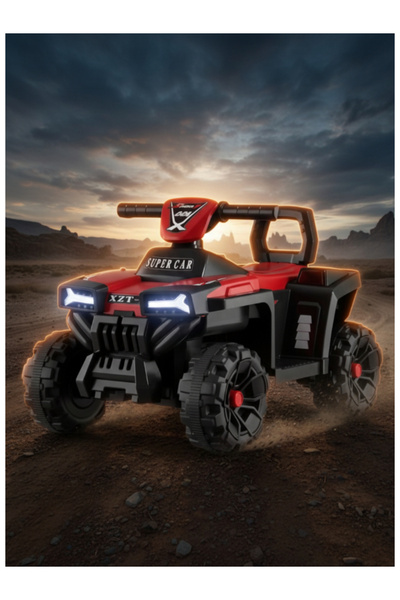 CAR سيارة كهربائية للركوب، بطارية 6 فولت، محرك 380، مع موسيقى وأضواء وتعليم مبكر 29-GB931-RED