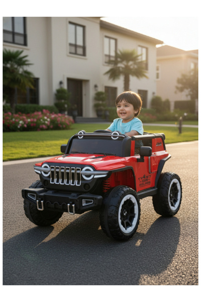 CAR سيارة كهربائية رباعية الدفع بمحركين وبطارية 12 فولت 4.5 أمبير، RC 29-F593-RED