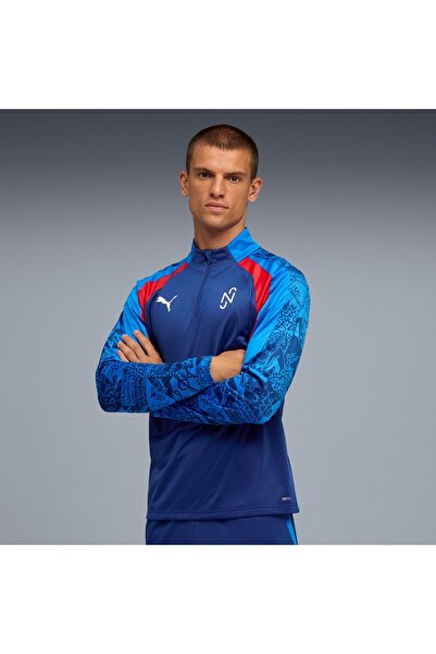 Puma Neymar Jr Playmaker 1/4 Zip 660309 Men's Sweatshirt Blue